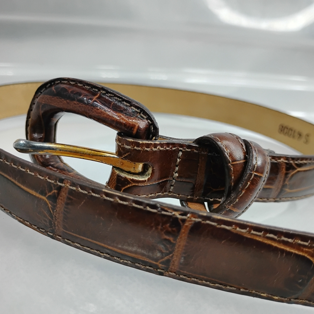 Brighton Brown and Tan Leather Belt - Picture 3 of 12